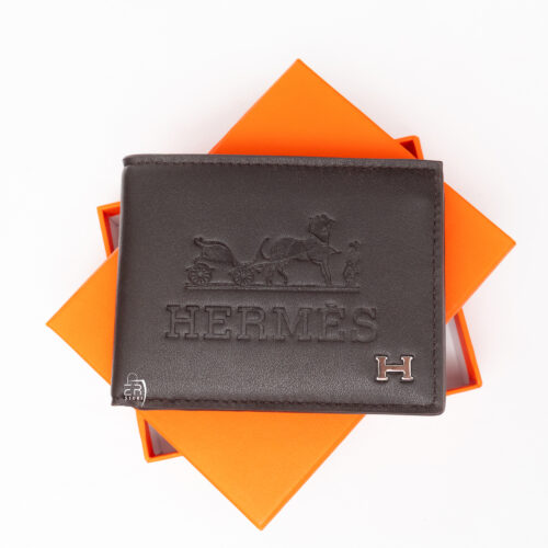 محفظة من هيرمس للرجال بلون بني