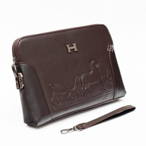 كلاتش من هيرمس للرجال بلون بني